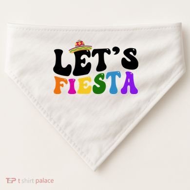 Lets Fiesta Cinco De Mayo USA-Made Doggie Bandana