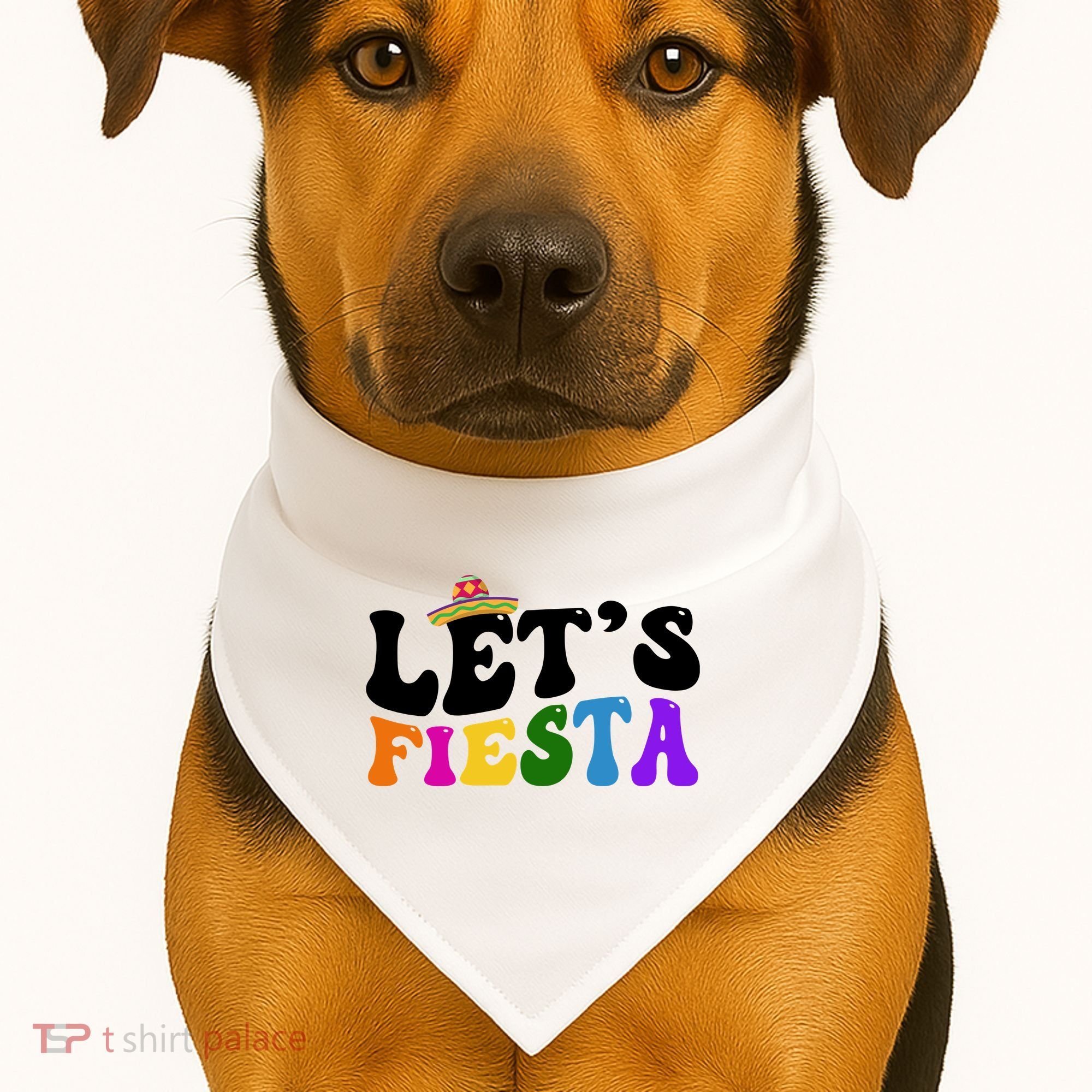 Lets Fiesta Cinco De Mayo USA-Made Doggie Bandana