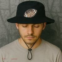 Leopard Football Cute Gift Bucket Hat thumb 2