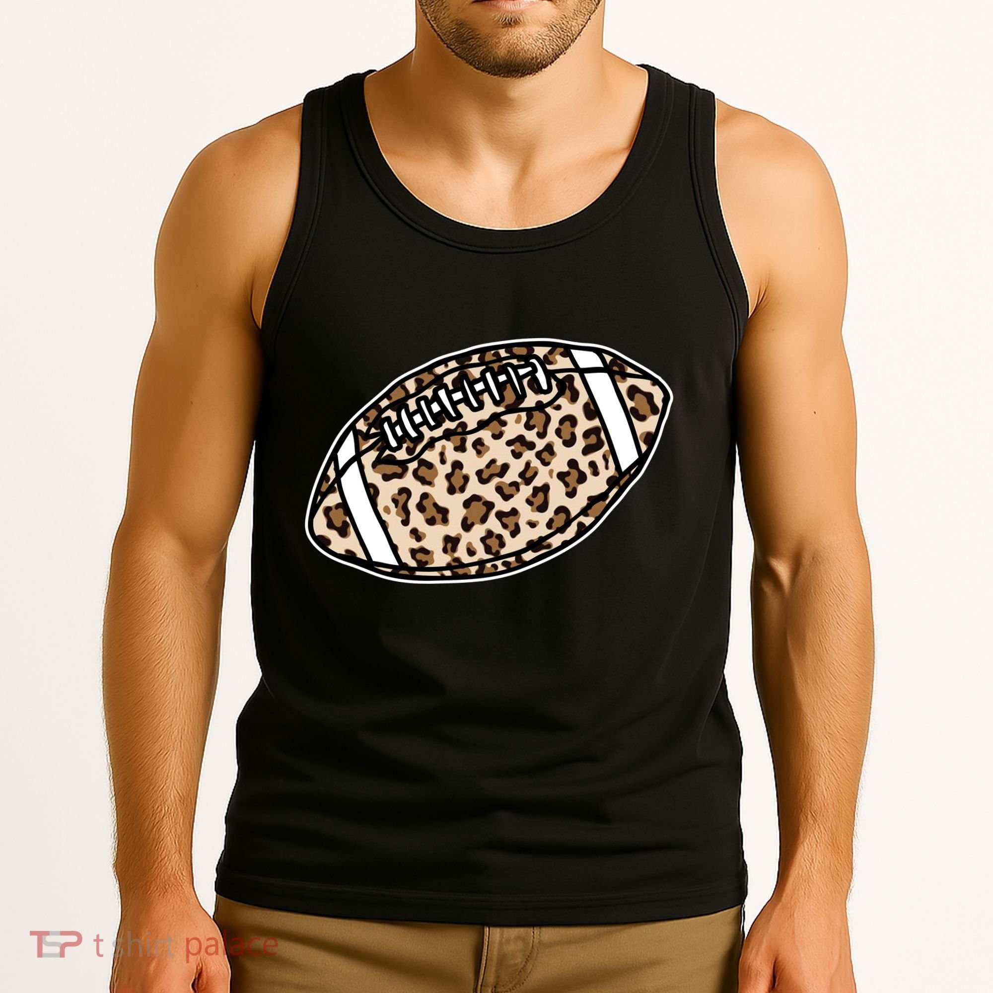 Leopard Football Cute Gift Tank Top