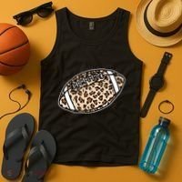 Leopard Football Cute Gift Tank Top thumb 4
