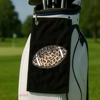 Leopard Football Cute Gift Golf Towel thumb 2
