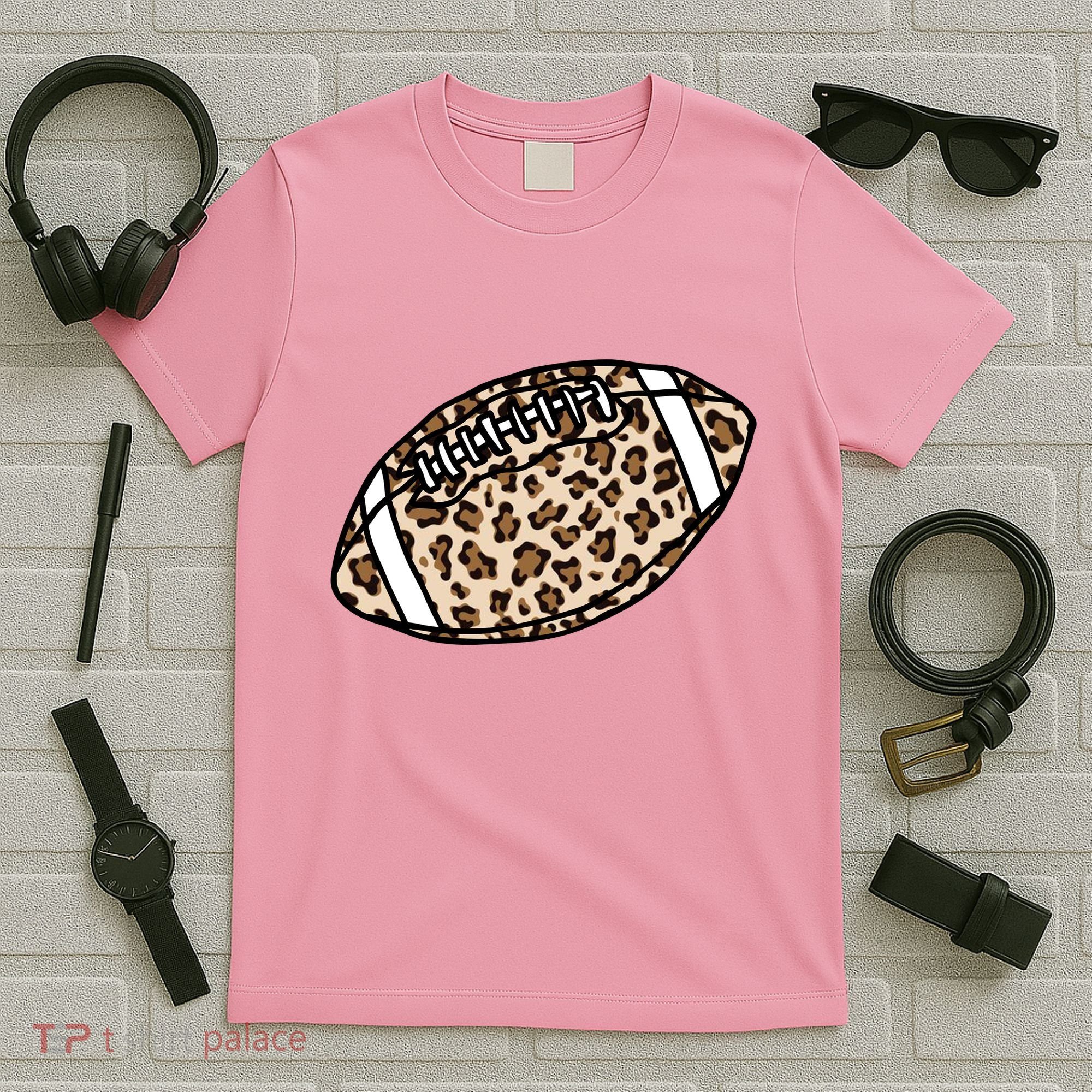 Leopard Football Cute Gift T-Shirt