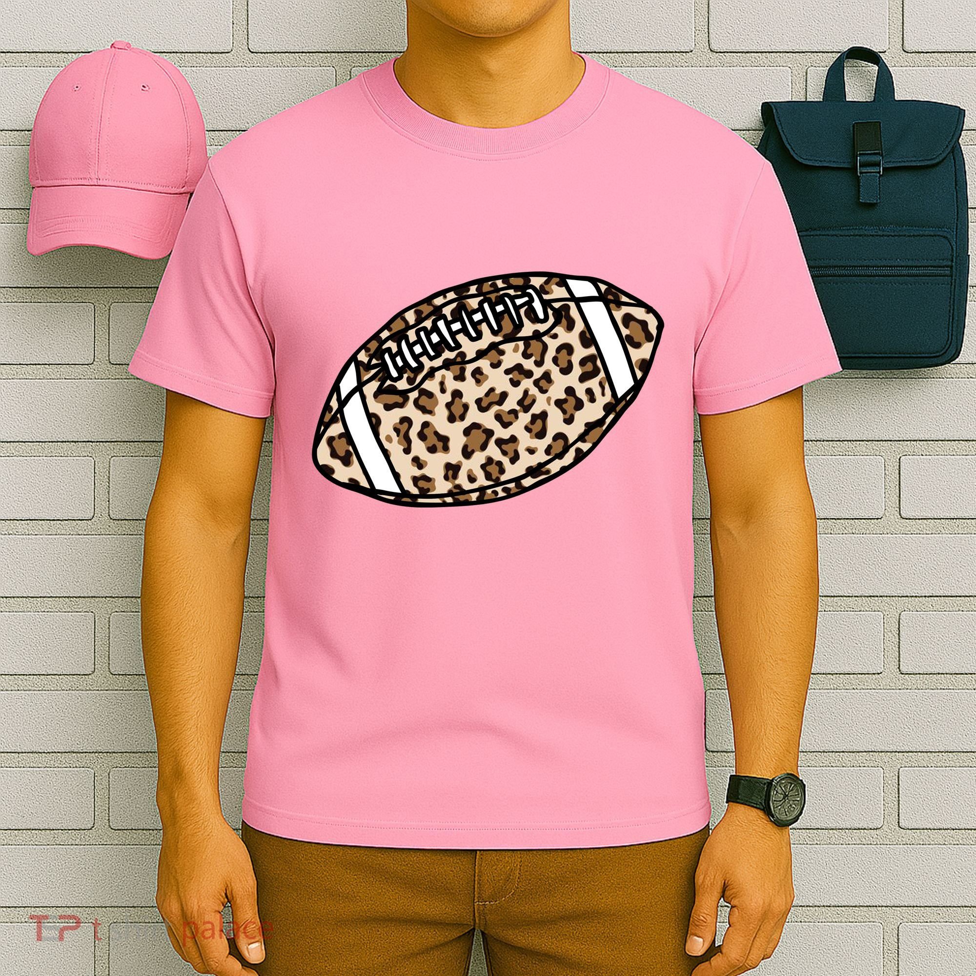 Leopard Football Cute Gift T-Shirt