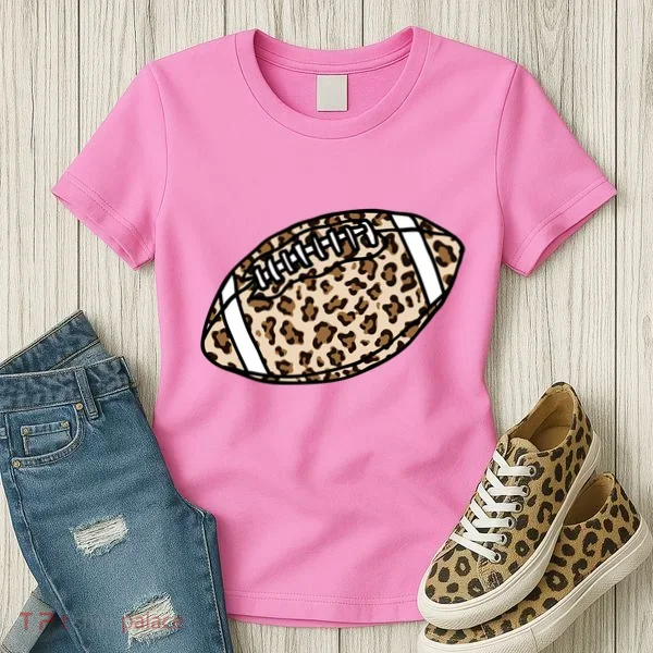 Leopard Football Cute Gift Women's T-Shirt