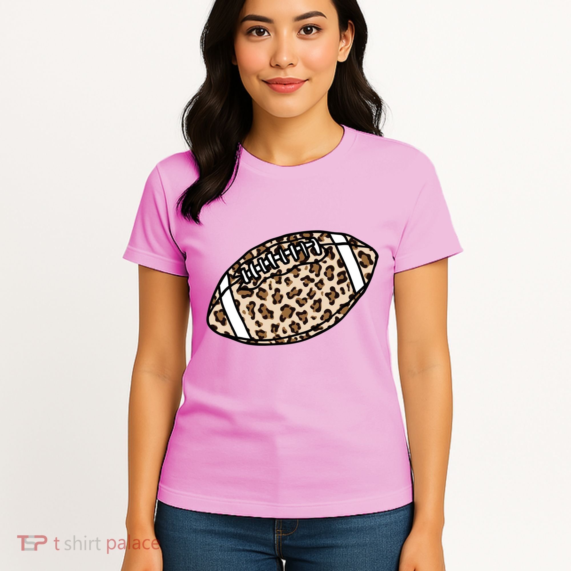 Leopard Football Cute Gift Women's T-Shirt