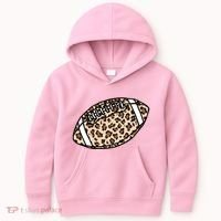 Leopard Football Cute Gift Kids Hoodie thumb 0