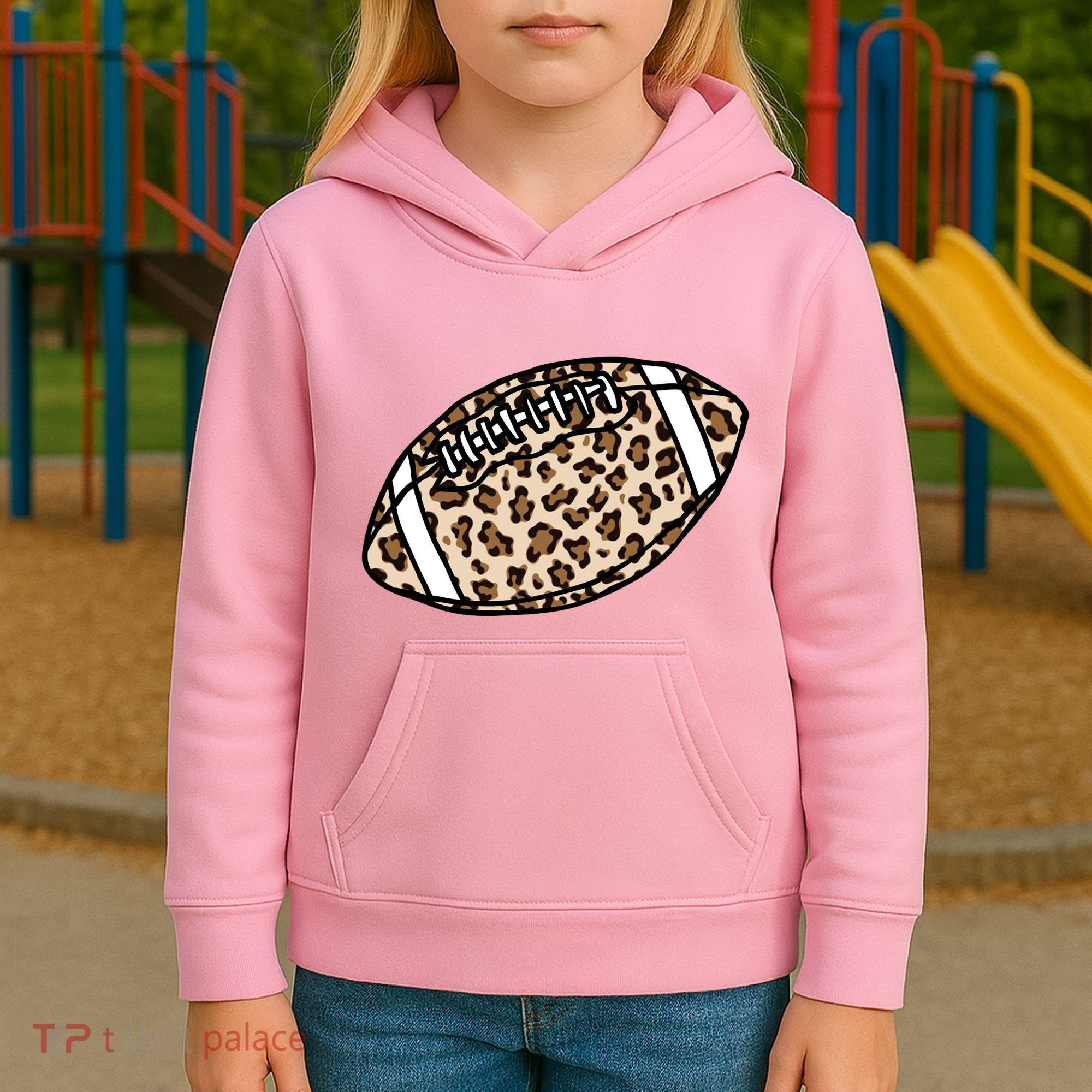 Leopard Football Cute Gift Kids Hoodie