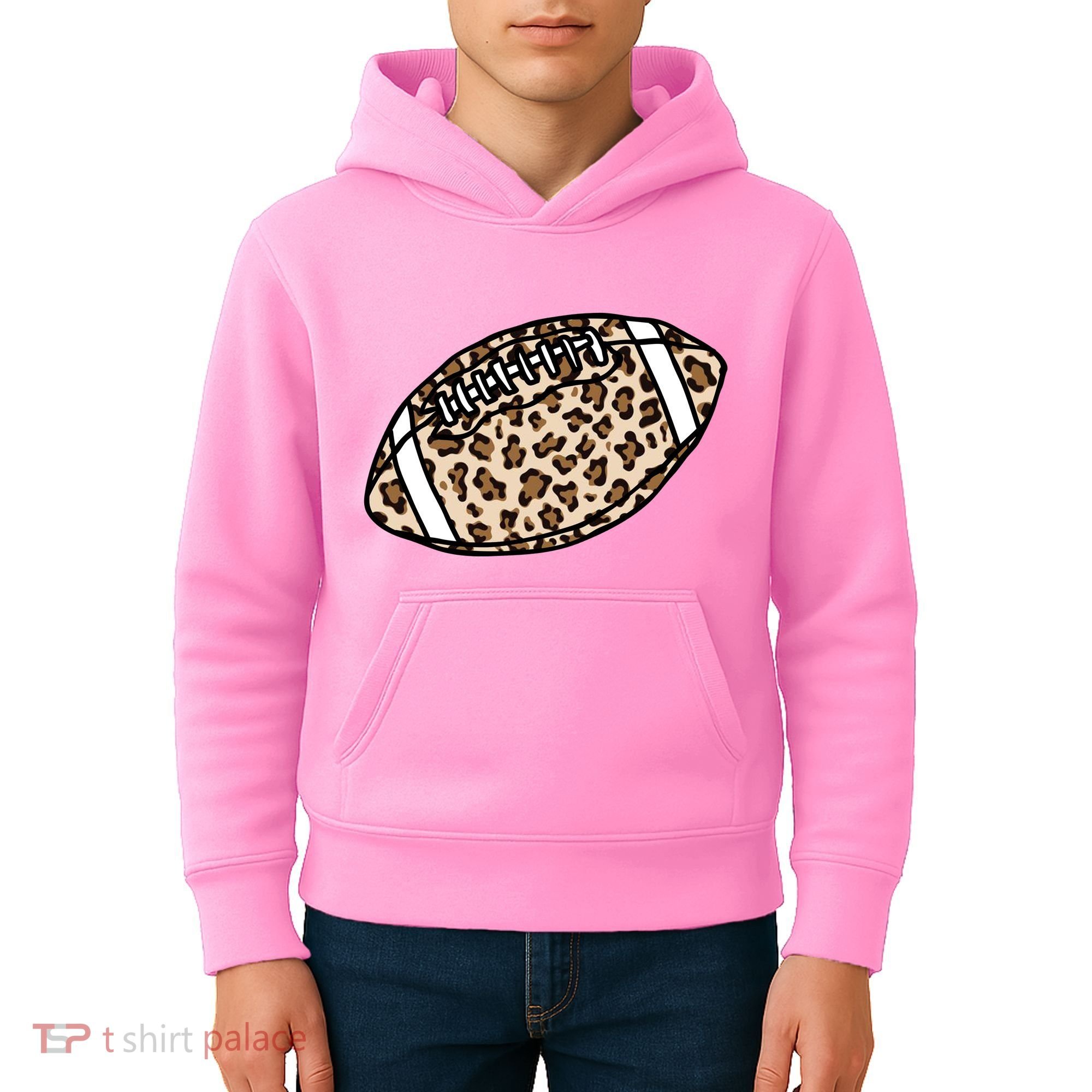 Leopard Football Cute Gift Kids Hoodie