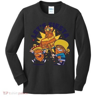 Let's Fiesta Celebration Kids Long Sleeve Shirt