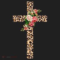 Leopard Flower Cross Women's Sweatshirt thumb 2