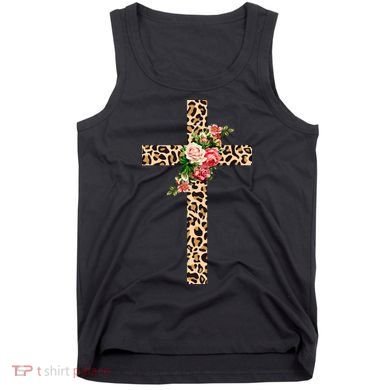 Leopard Flower Cross Tank Top