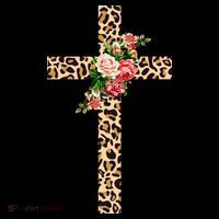 Leopard Flower Cross Kids Sweatshirt thumb 2