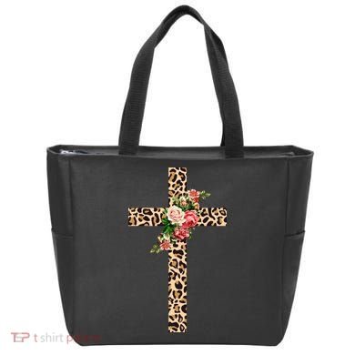 Leopard Flower Cross Tote Bag
