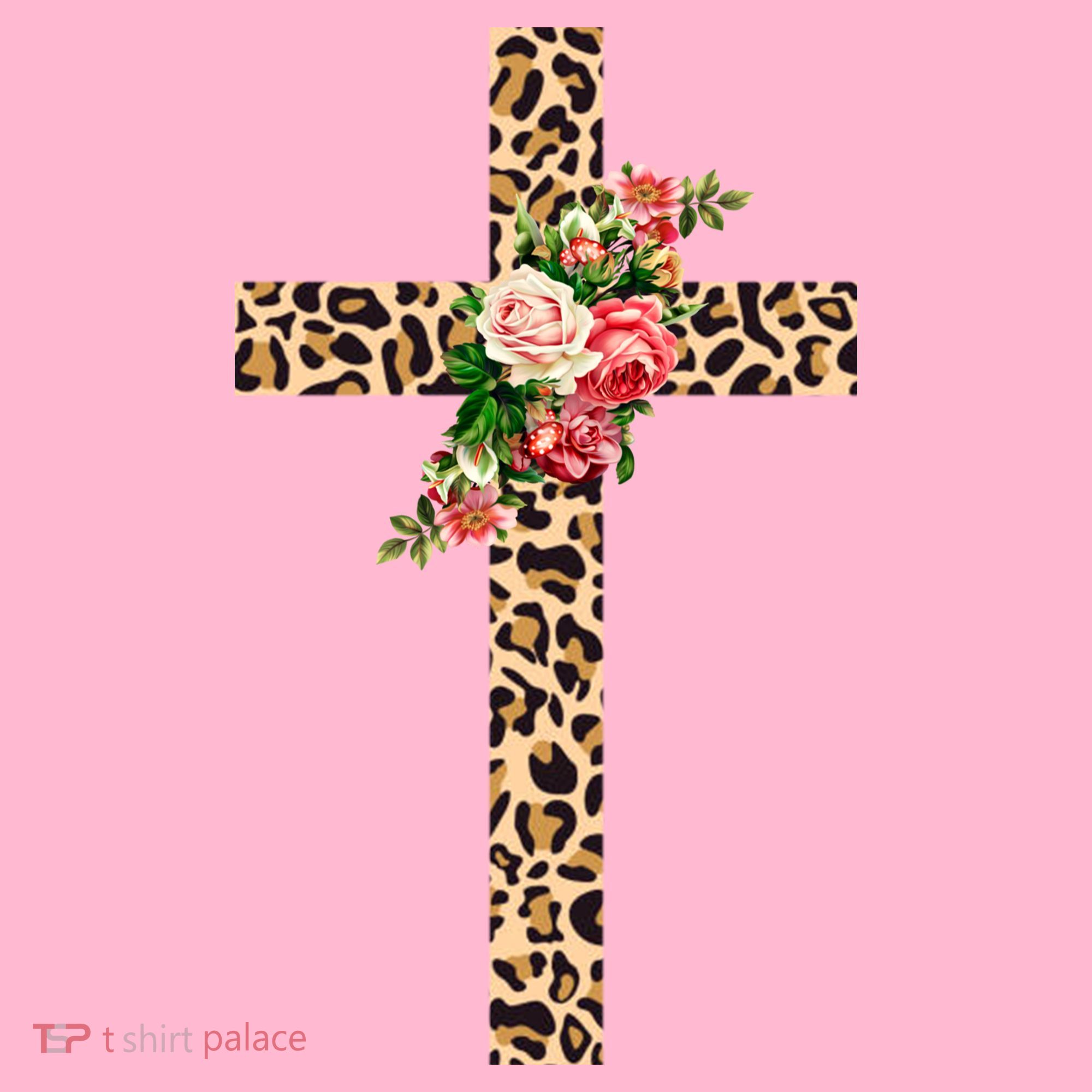 Leopard Flower Cross Baby Bodysuit