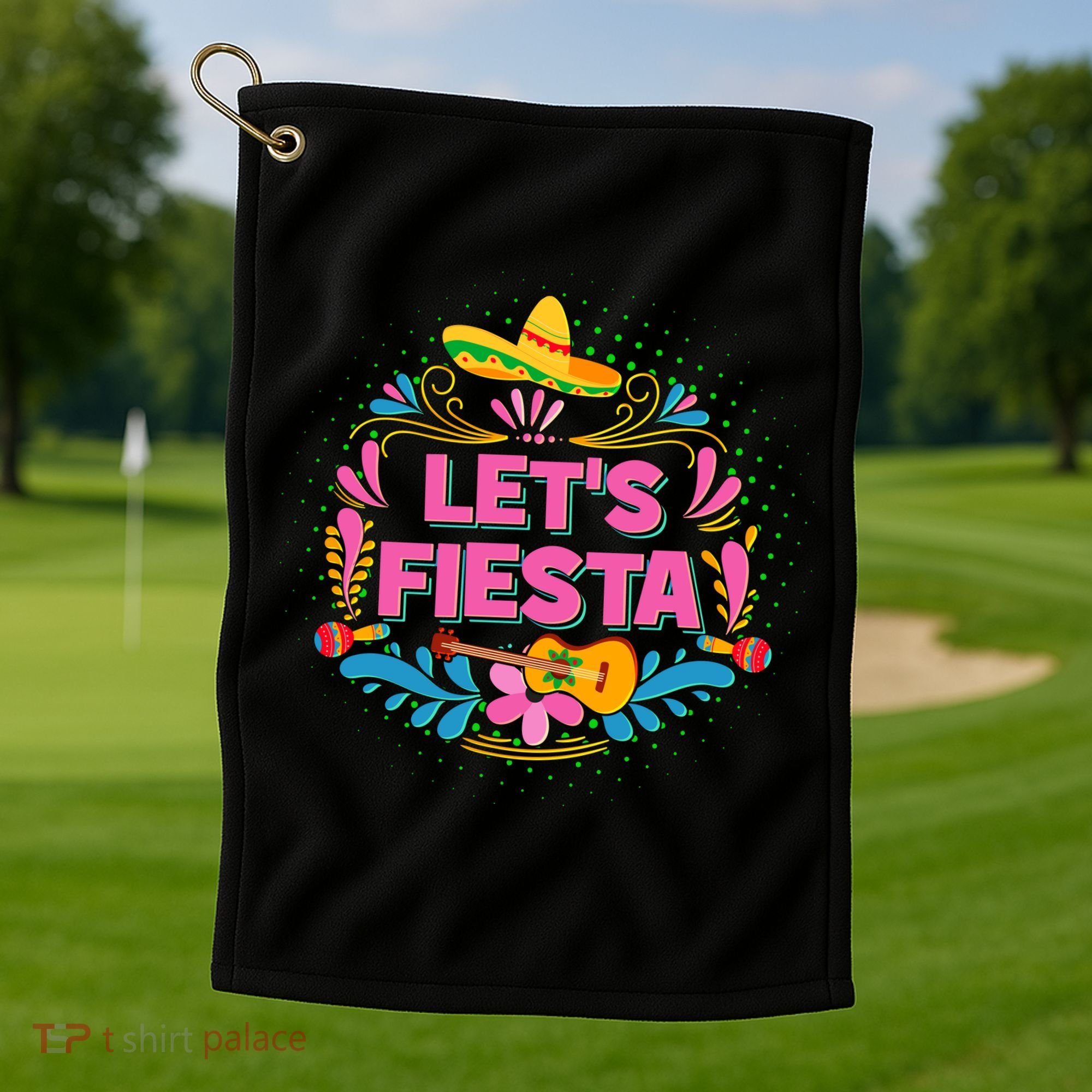 Let's Fiesta Celebrate Cinco De Mayo Golf Towel