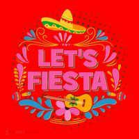 Let's Fiesta Celebrate Cinco De Mayo Santa Hat thumb 1