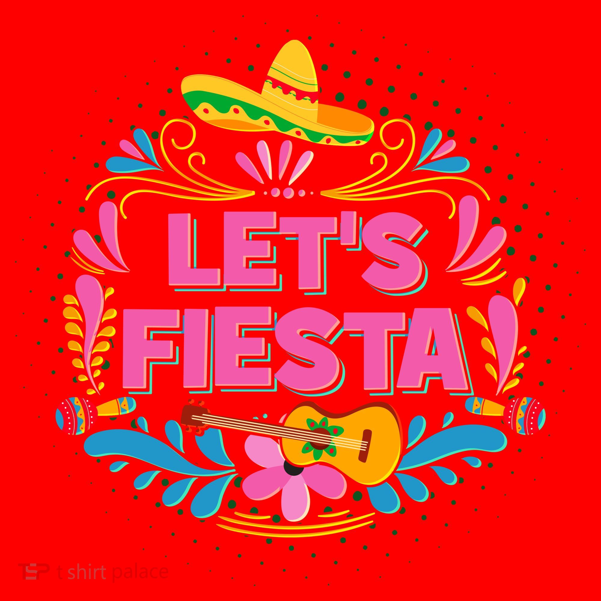 Let's Fiesta Celebrate Cinco De Mayo Santa Hat