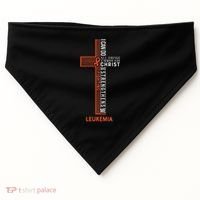 Leukemia Fight Cancer Ribbon USA-Made Doggie Bandana thumb 0