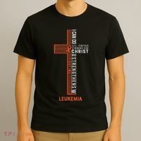 Leukemia Fight Cancer Ribbon T-Shirt thumb 3