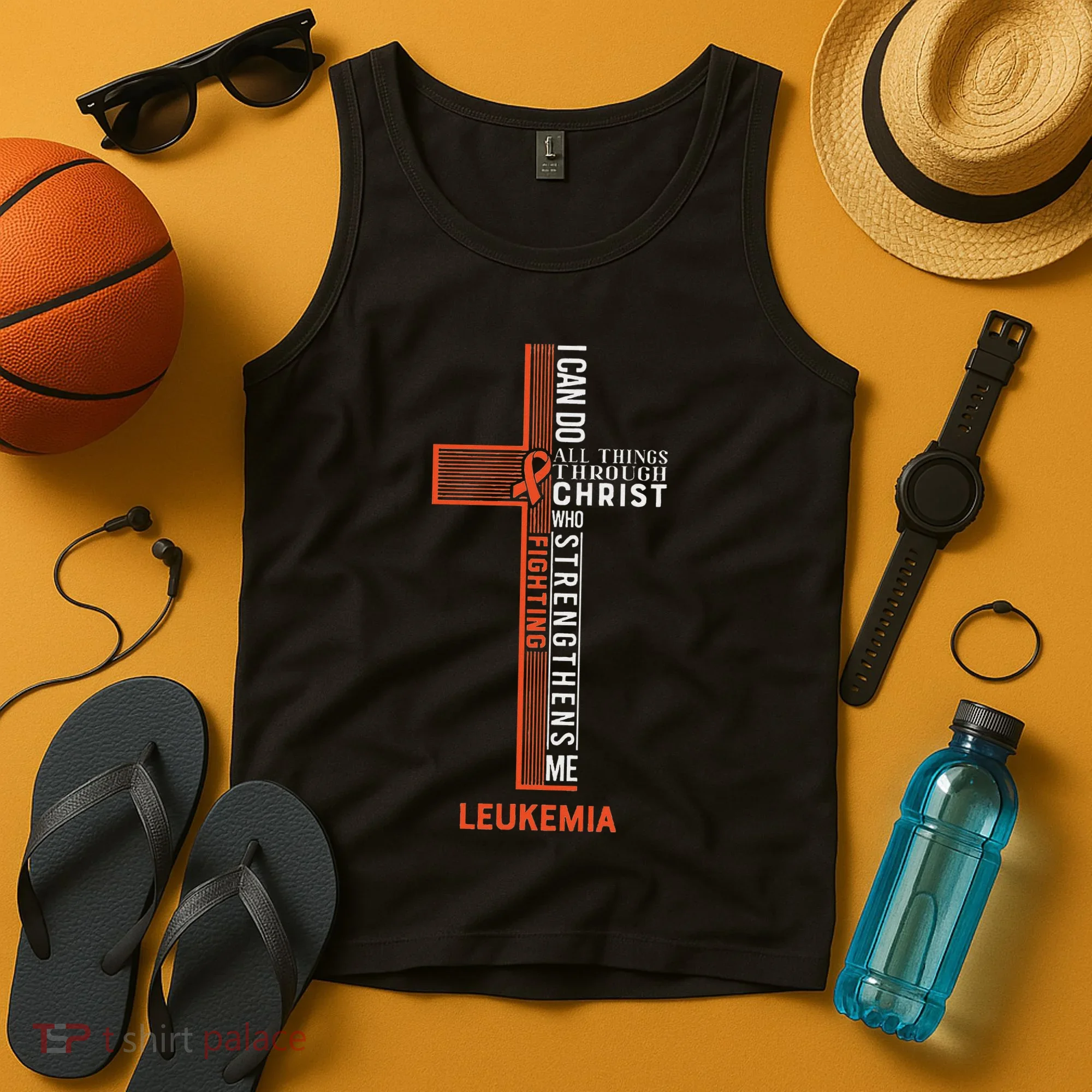 Leukemia Fight Cancer Ribbon Tank Top