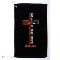 Leukemia Fight Cancer Ribbon Golf Towel thumb 0
