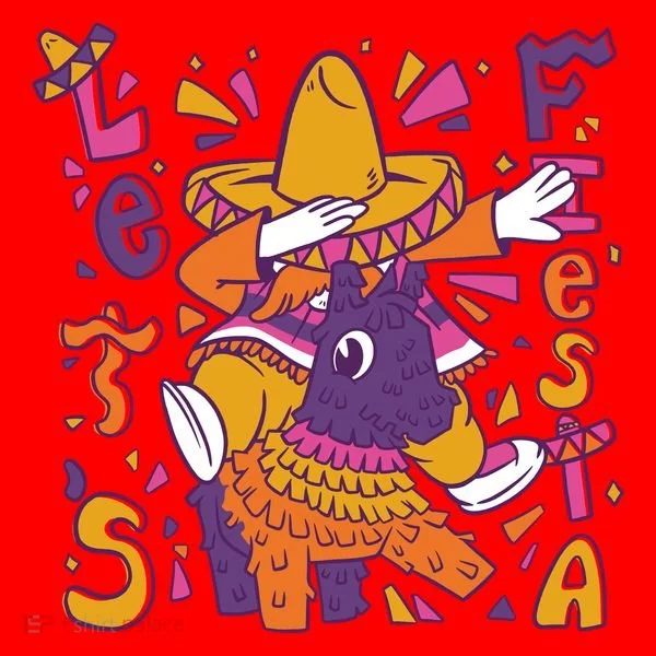 Let's Fiesta Cinco De Mayo Celebration Santa Hat