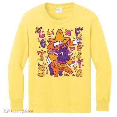 Let's Fiesta Cinco De Mayo Celebration Kids Long Sleeve Shirt