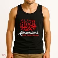 Lhamdulillah For Everything Gold Islamic For Muslim Tank Top thumb 3