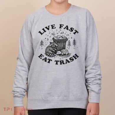 Live Fast Eat Trash Raccoon Possum Women's Sweatshirt