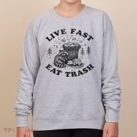 Live Fast Eat Trash Raccoon Possum Women's Sweatshirt thumb 0