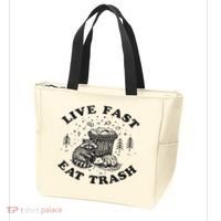 Live Fast Eat Trash Raccoon Possum Tote Bag thumb 3