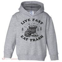 Live Fast Eat Trash Raccoon Possum Toddler Hoodie thumb 0