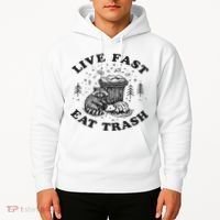 Live Fast Eat Trash Raccoon Possum Hoodie thumb 2