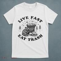 Live Fast Eat Trash Raccoon Possum T-Shirt thumb 5