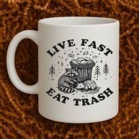 Live Fast Eat Trash Raccoon Possum Coffee Mug thumb 2