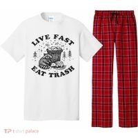 Live Fast Eat Trash Raccoon Possum Pajama Set thumb 0
