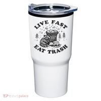 Live Fast Eat Trash Raccoon Possum Tumbler thumb 0