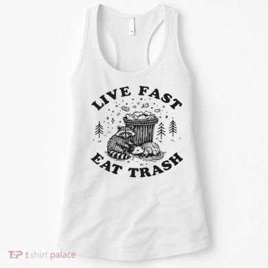 Live Fast Eat Trash Raccoon Possum Women's Tank Top