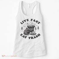 Live Fast Eat Trash Raccoon Possum Women's Tank Top thumb 0