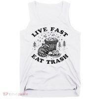Live Fast Eat Trash Raccoon Possum Tank Top thumb 0