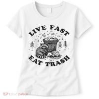 Live Fast Eat Trash Raccoon Possum Women's T-Shirt thumb 0
