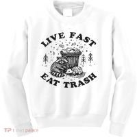Live Fast Eat Trash Raccoon Possum Kids Sweatshirt thumb 0