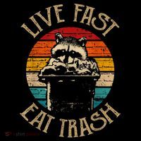 Live Fast Eat Trash Can Raccoon Camping Or Hiking Coffee Mug thumb 5