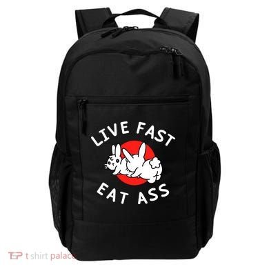 Live Fast Eat Ass Funny Bunny Backpack
