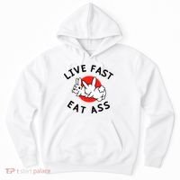 Live Fast Eat Ass Funny Bunny Hoodie thumb 0