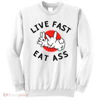Live Fast Eat Ass Funny Bunny Sweatshirt thumb 0