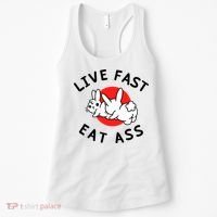 Live Fast Eat Ass Funny Bunny Women's Tank Top thumb 0
