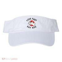 Live Fast Eat Ass Funny Bunny Visor thumb 0