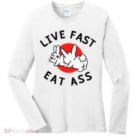 Live Fast Eat Ass Funny Bunny Women's Long Sleeve Shirt thumb 0